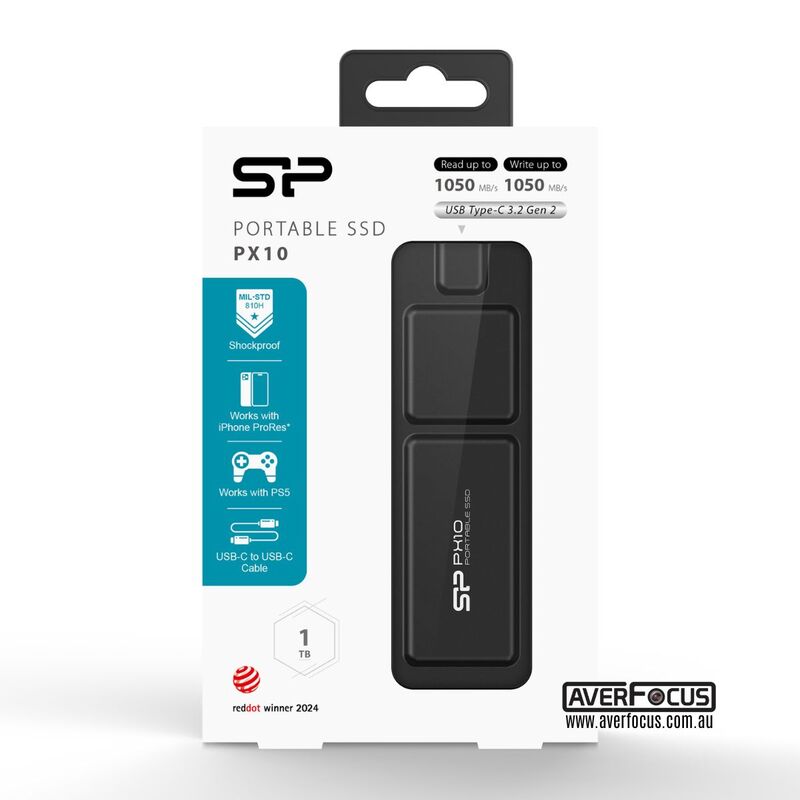 Silicon Power PX10  Portable SSD, 1TB, Black