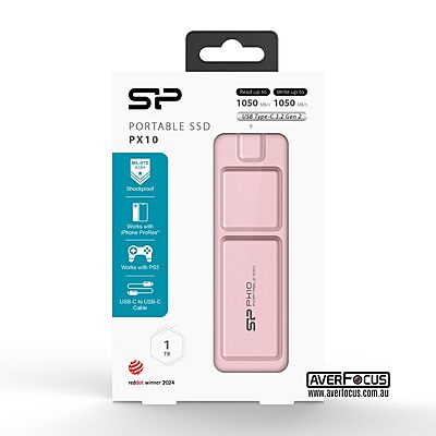 Silicon Power PX10  Portable SSD, 1TB, Pink