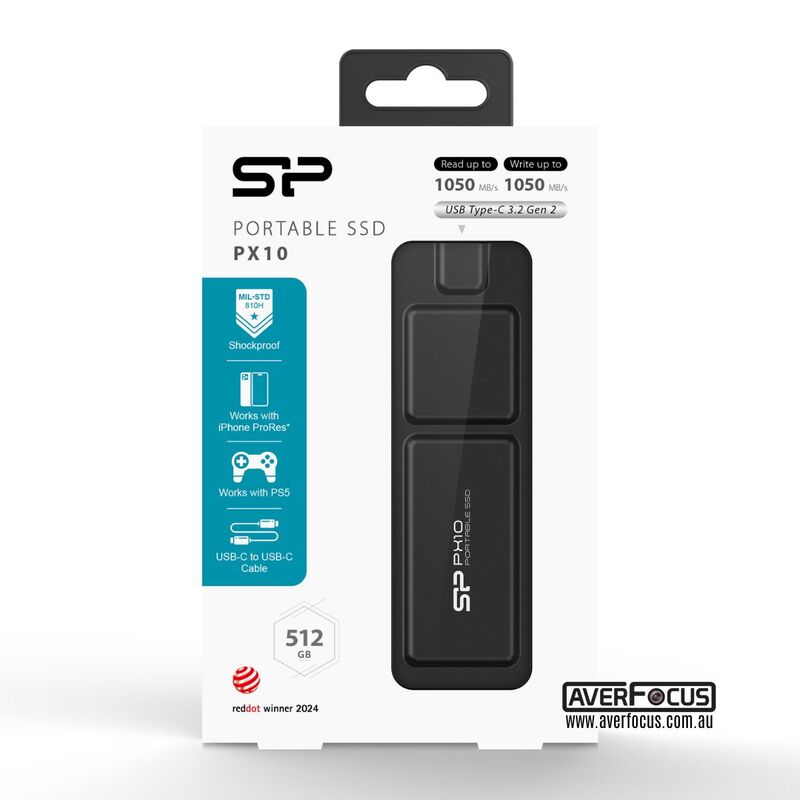 Silicon Power PX10  Portable SSD, 512GB, Black