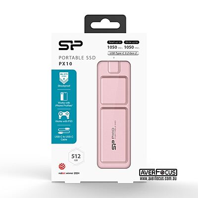 Silicon Power PX10  Portable SSD, 512GB, Pink