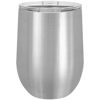 Personalized Stainless Steel 12 oz. Sublimatable Polar Camel Stemless Wine Tumbler with Lid