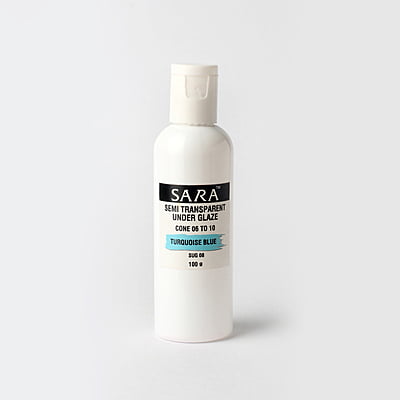 Sara Semi Transparent Underglaze Turquoise SUG08 Sara Semi Transparent Underglaze Turquoise SUG08