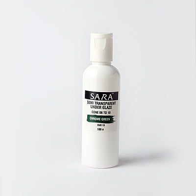 Sara Semi Transparent Underglaze Chrome Green SUG13 Sara Semi Transparent Underglaze Chrome Green SUG13