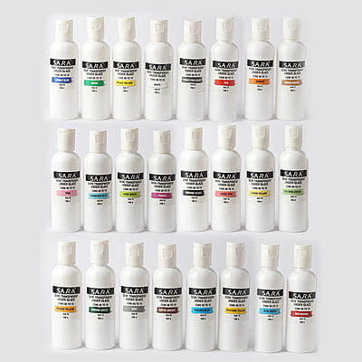 Combo Big 3: Sara Semi Transparent Underglazes - Pack of 24 Colours (100gm) Combo Big 3: Sara Semi Transparent Underglazes - Pack of 24 Colours (100gm)