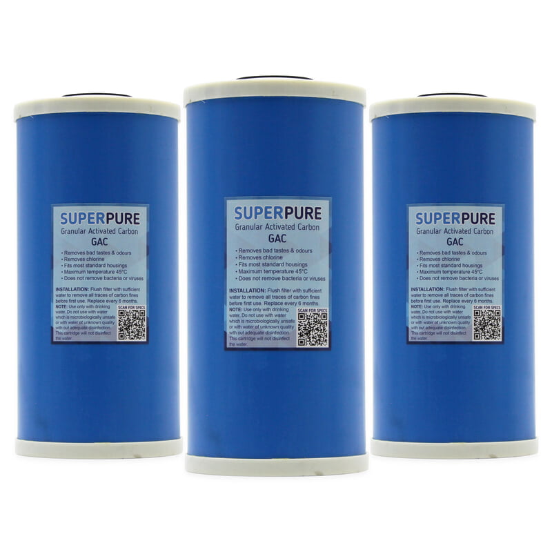 10 inch Big Blue GAC Filter (3 Pack) 10 inch Big Blue GAC Filter (3 Pack)