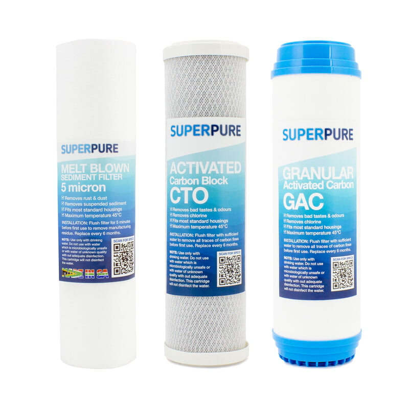 SUPERPURE 10inch Basic Pre-Filter Replacement Set SUPERPURE 10inch Basic Pre-Filter Replacement Set