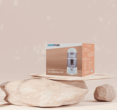 SUPERPURE 14L Water Dispenser with Filters & Mineral Pot