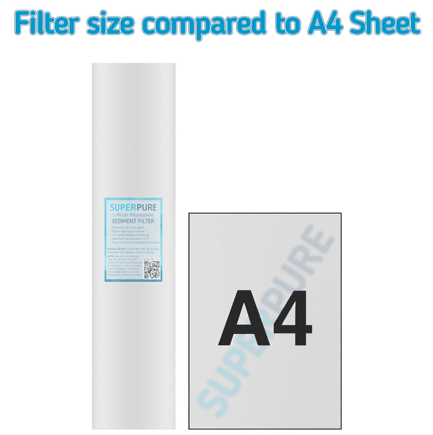 SUPERPURE 3-Stage Whole House Water Filtration System on Stand Plus Complete UV 55W 1'' Port SUPERPURE 3-Stage Whole House Water Filtration System on Stand Plus Complete UV 55W 1'' Port