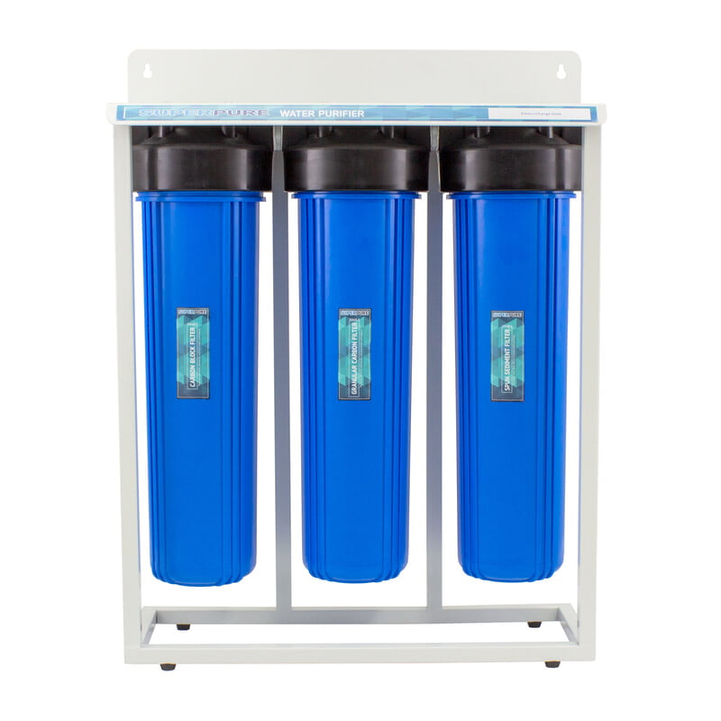SUPERPURE 3-Stage Whole House Water Filtration System on Stand SUPERPURE 3-Stage Whole House Water Filtration System on Stand