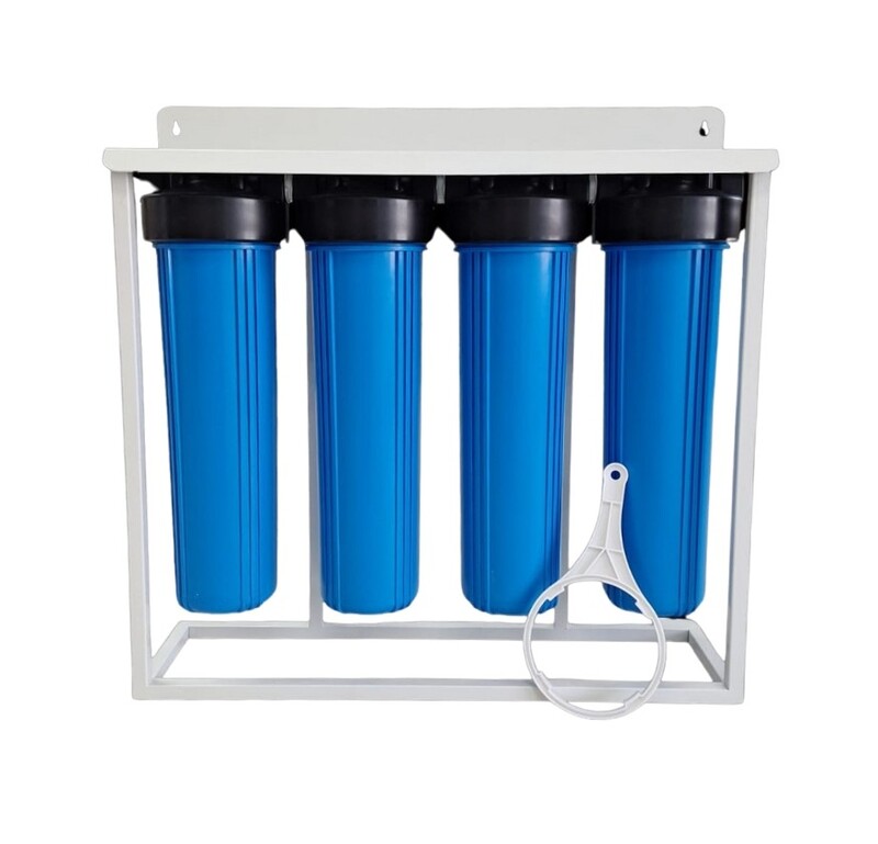 SUPERPURE 4-Stage Whole House Water Filtration System on Stand SUPERPURE 4-Stage Whole House Water Filtration System on Stand