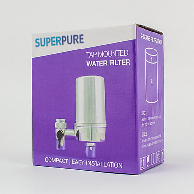 SUPERPURE Chrome Tap-Mounted Filter