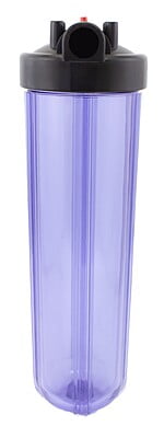 SUPERPURE Clear Big Blue 20inch Housing with 1inch Ports