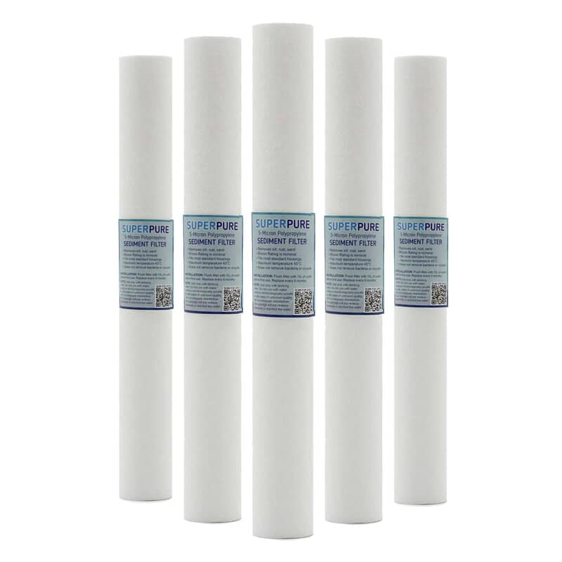20 inch Melt Blown Sediment Filter - 5 Micron (5 Pack)