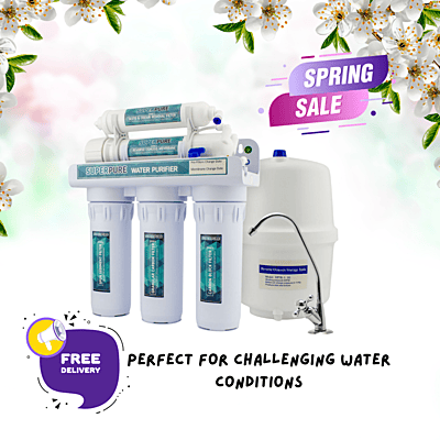 SUPERPURE 50GPD Reverse Osmosis Filtration System - No Booster Pump