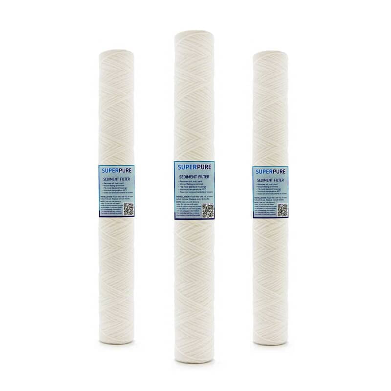 20 inch String Wound Sediment Filter - 5 Micron (3 Pack) 20 inch String Wound Sediment Filter - 5 Micron (3 Pack)