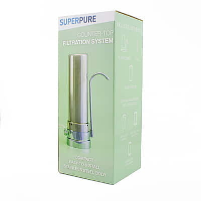 SUPERPURE Stainless Steel Counter-top Unit with Carbon Block Filter SUPERPURE Stainless Steel Counter-top Unit with Carbon Block Filter