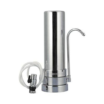SUPERPURE Stainless Steel Counter-top Unit with Carbon Block Filter SUPERPURE Stainless Steel Counter-top Unit with Carbon Block Filter