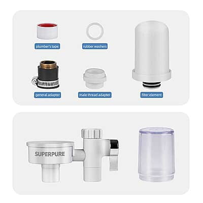 SUPERPURE Basics White Tap-Mounted Filter SUPERPURE Basics White Tap-Mounted Filter