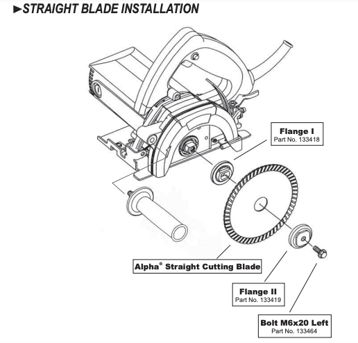 Alpha Circular Wet Saw Replacement Flange II Alpha Circular Wet Saw Replacement Flange II
