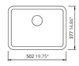 Medium Single Bowl Undermount Only Granite Composite - White Medium Single Bowl Undermount Only Granite Composite - White