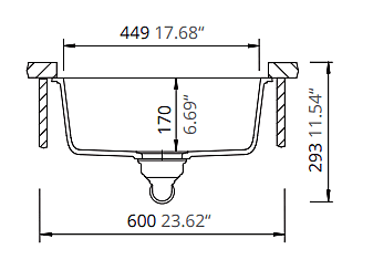 Medium Single Bowl Undermount Only Granite Composite - Brown Medium Single Bowl Undermount Only Granite Composite - Brown