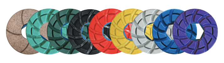 5" Epoxy Snail Lock Polish Disc, GlossFire, 50 Grit