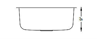 Single Bar Bowl, D-Shaped-18g, H Series Single Bar Bowl, D-Shaped-18g, H Series