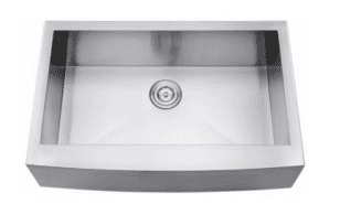 Large Single Bowl-18g HZ Apron, Zero Radius, 30" Large Single Bowl-18g HZ Apron, Zero Radius, 30"