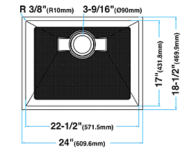 24-inch Undermount Laundry Sink Single Bowl 24-inch Undermount Laundry Sink Single Bowl