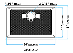 28-inch Undermount Kitchen Sink Single Bowl 28-inch Undermount Kitchen Sink Single Bowl