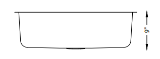 Large Single Bowl - H Series, 18g, 30" Large Single Bowl - H Series, 18g, 30"