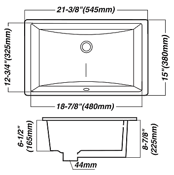 Rectangle Vanity 1913 - White - 982423 Rectangle Vanity 1913 - White - 982423