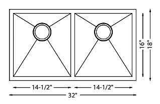 Double Equal Bowl - 16g HZR Series, Zero Radius - 407415 Double Equal Bowl - 16g HZR Series, Zero Radius - 407415