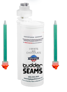 Budder Seams, No Drip UV Stable, 250mL Cartridge w/ 4 Mixing Nozzles - i-WHITE CHOCOLATE