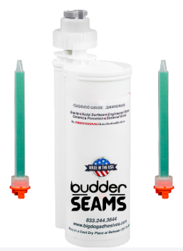 Budder Seams, No Drip UV Stable, 250mL Cartridge w/ 4 Mixing Nozzles - i-BLACK