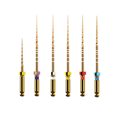 Waldent Premium Taper Gold Rotary Files - 19mm Waldent Premium Taper Gold Rotary Files - 19mm