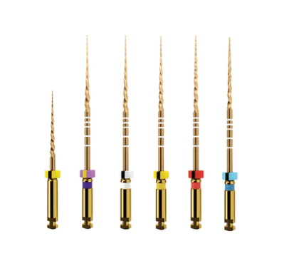 Waldent Premium Taper Gold Rotary Files 25mm Waldent Premium Taper Gold Rotary Files 25mm
