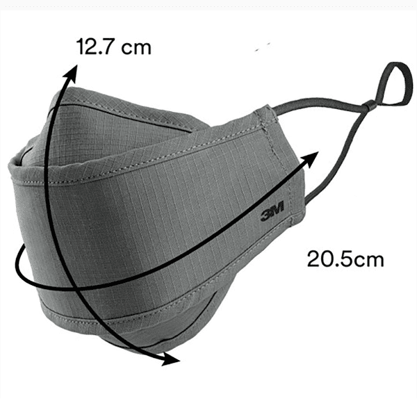 3M MASCARILLA REUTILIZABLE GRIS 3PK