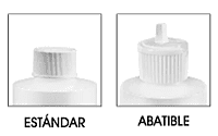 Botellas Cilíndricas Naturales - Tapa Abatible