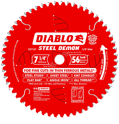 Diablo Steel Cutting Saw Blade For Thin Metal Diablo Steel Cutting Saw Blade For Thin Metal