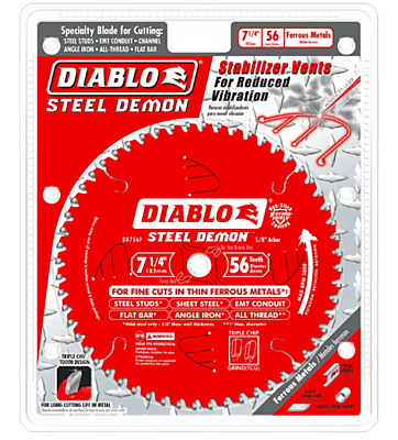 Diablo Steel Cutting Saw Blade For Thin Metal Diablo Steel Cutting Saw Blade For Thin Metal