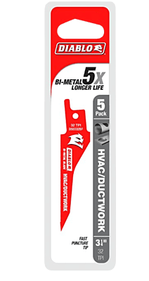 Diablo Bi-Metal Reciprocating Blades -HVAC Diablo Bi-Metal Reciprocating Blades -HVAC