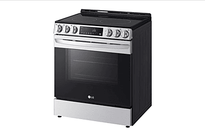 LG Electric Range, 30 inch Exterior Width, Self Clean, Convection, 5 Burners, 6.3 cu. ft. Capacity, Storage Drawer, Air Fry, Stainless Steel colour