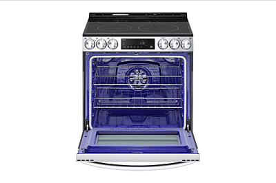 LG Electric Range, 30 inch Exterior Width, Self Clean, Convection, 5 Burners, 6.3 cu. ft. Capacity, Storage Drawer, Air Fry, Stainless Steel colour