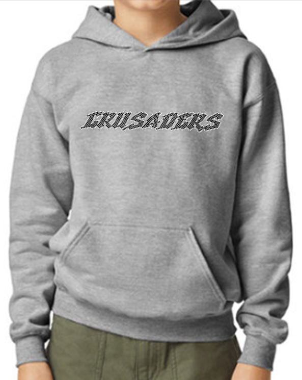 Crusaders YOUTH Unisex Rhinestone Pullover Hoodie Crusaders YOUTH Unisex Rhinestone Pullover Hoodie