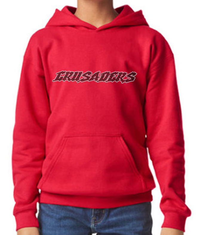 Crusaders YOUTH Unisex Rhinestone Pullover Hoodie Crusaders YOUTH Unisex Rhinestone Pullover Hoodie
