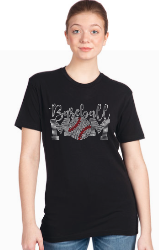 Baseball Mom Unisex Rhinestone Tee Baseball Mom Unisex Rhinestone Tee
