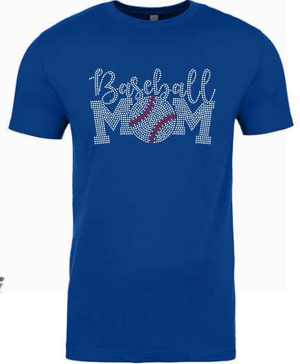Baseball Mom Unisex Rhinestone Tee