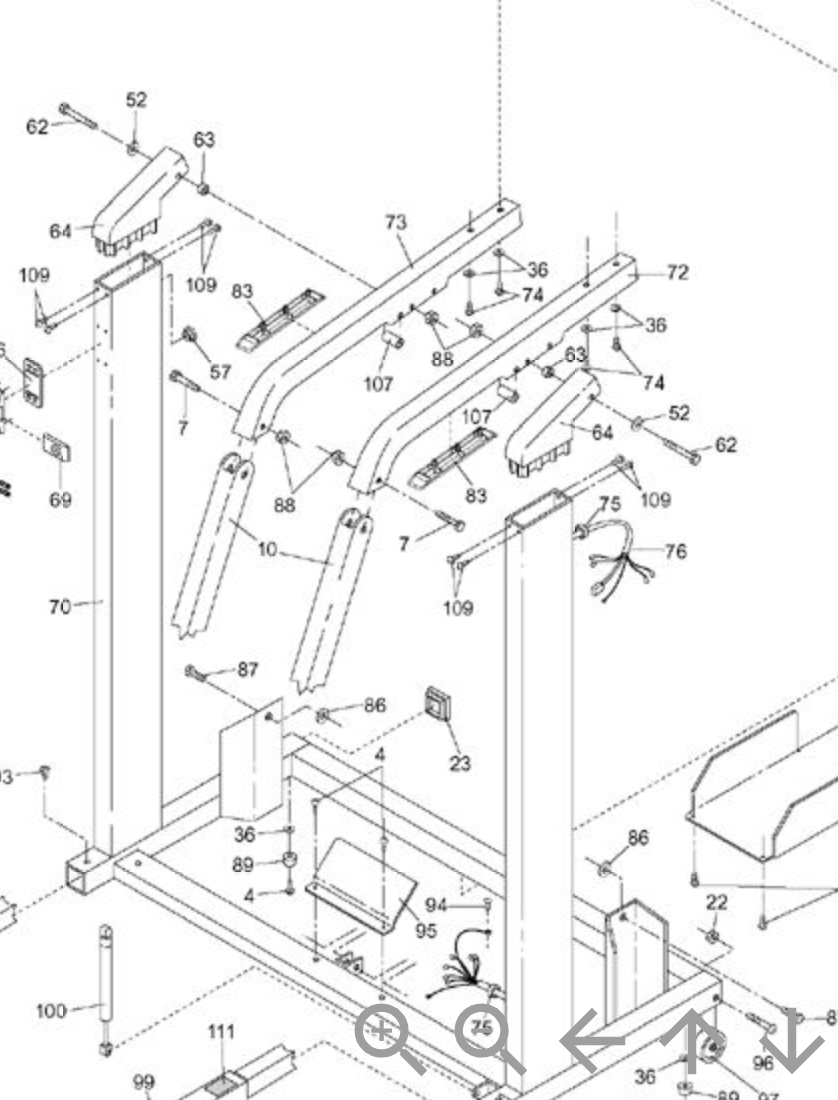 Proform 585 Upper Side Upright Endcap Proform 585 Upper Side Upright Endcap