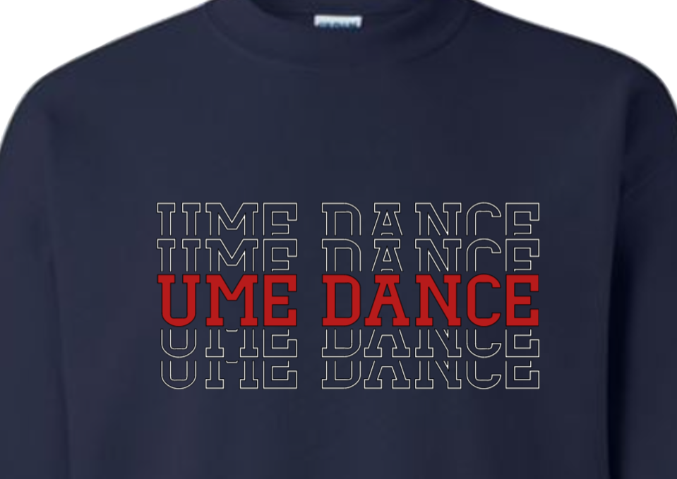 UME Dance Stacked Letters Crewneck Sweatshirt